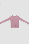 BASERANGE Classic Bamboo Fiber Bamboo Cotton Long Sleeve T-Shirt Series Collection Round Neck Bottoming Shirt France BAS-TOLS-BL-AU24-ZI Purple